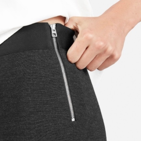 Everlane Pants gray ponte crop side zip size 4 - Picture 4 of 15